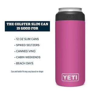 YETI Prickly Pear Pink Slim Can Cooler